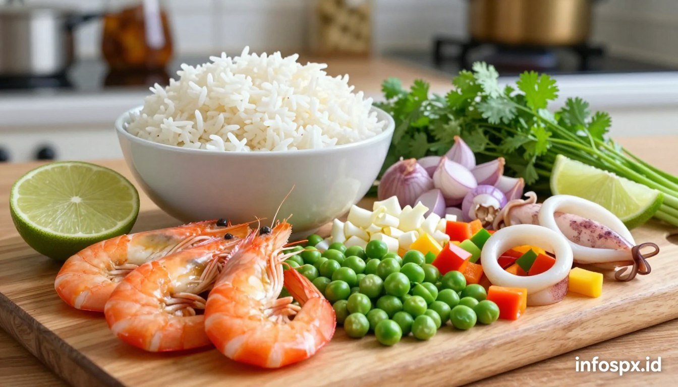 Bahan-bahan Nasi Goreng Seafood