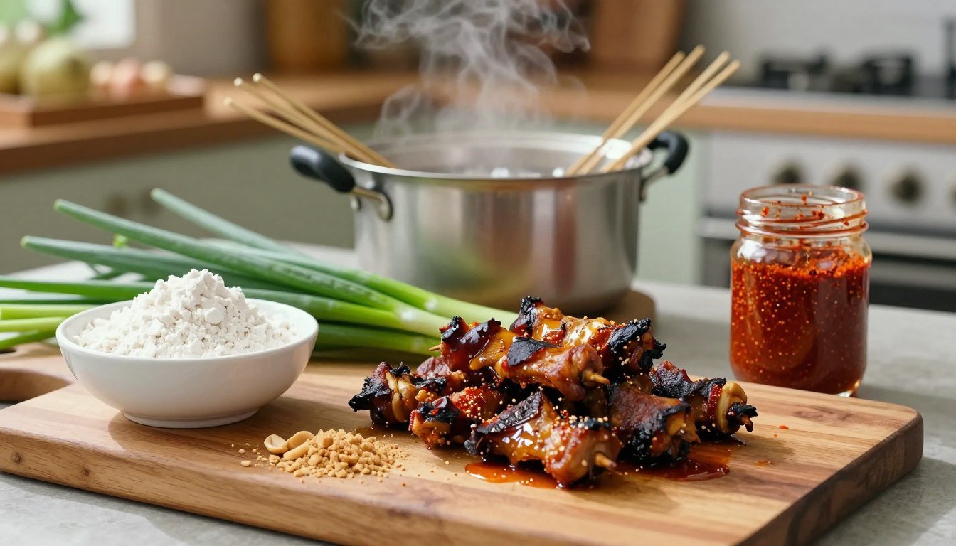 Bahan-bahan untuk membuat cilok bakar Bahan-bahan untuk membuat cilok bakar