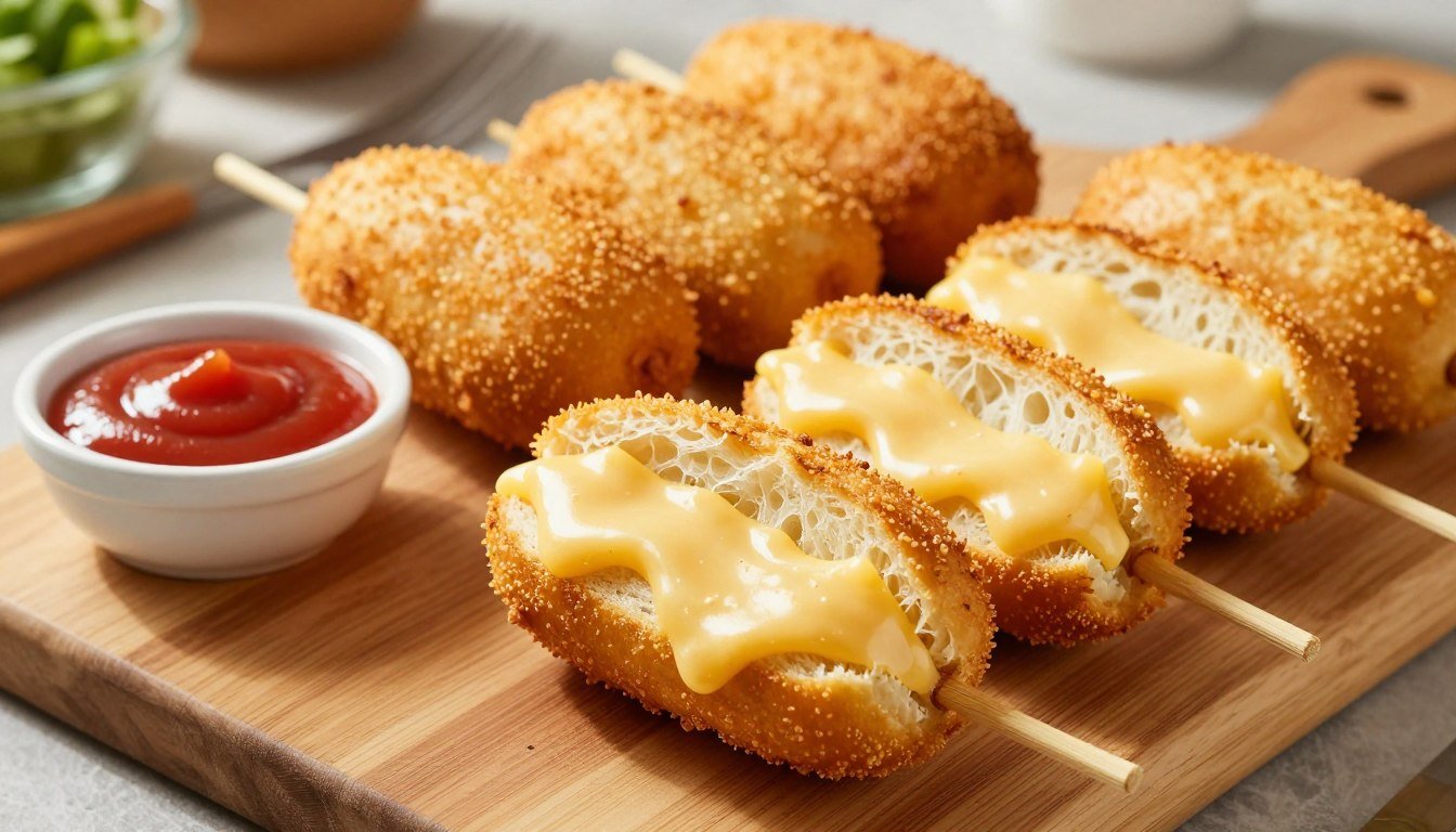 Cara membuat corn dog dengan roti tawar